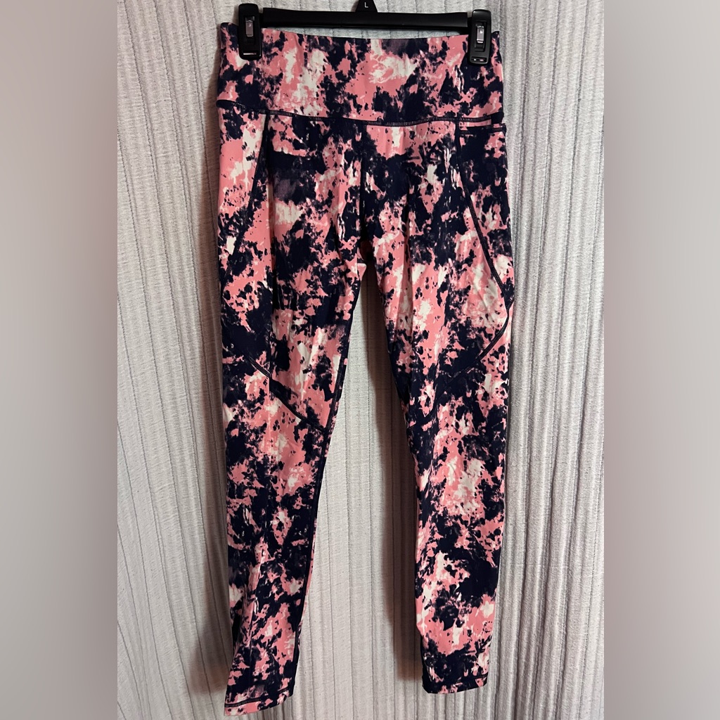 Sweaty Betty Navy, Pink & White Power Leggings